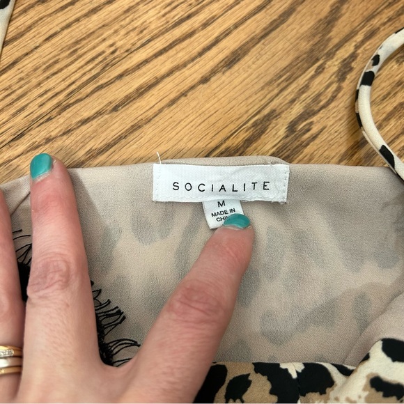 Socialite | Leopard Print Eyelash Camisole Tank Top - Picture 3 of 11